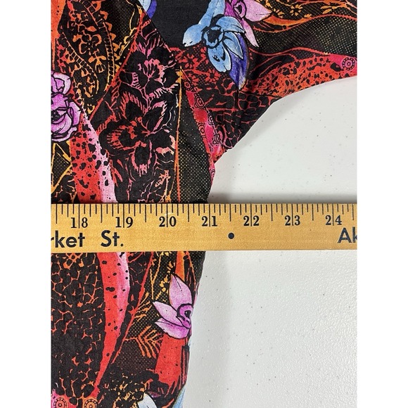 Vintage Casual Isle Jacket Women Small  Floral Windbreaker Zip Up Reversible 90s - Picture 7 of 9